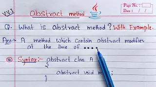Abstract Method in Java Learn Coding