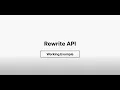 Rewrite API Rules - Working Example