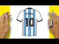How to Draw MESSI SHIRT Lionel Messi Argentina Shirt FIFA World Cup 2026