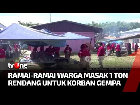 Warga dan Pemkab Dharmasraya Masak Rendang Satu Ton untuk Korban Gempa Cianjur