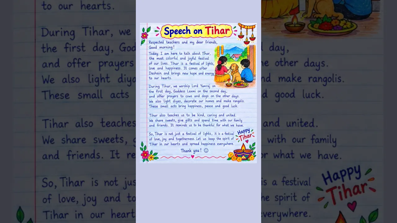 Speech on Tihar