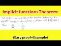 23 Implicit Function Theorem Explained Proof Example BSc Calculus Ch 9