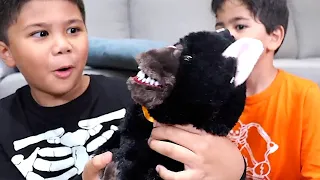 Troy and Izaak Pretend Play Dress Up Costumes and Spooky Toys on Halloween!