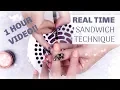 REAL TIME GEL NAILS SANDWICH TECHNIQUE TUTORIAL