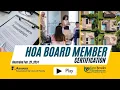 HOA Board Member Certification Recorded Feb 29 2024