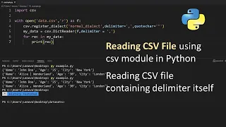 Reading CSV File in Python File Handling in Python Python Tutorial for Beginners