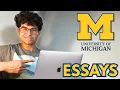 Reading My ACCEPTED University of Michigan Essays UMich Admission Tips