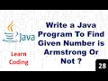 Program To Check Armstrong Number In Java Java Tutorial For Beginners