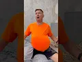They inflated his stomach because he unfairly won the competition