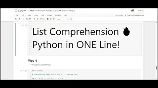 Python Class 28 List Comprehension Made Easy Powerful One-Liners in Python