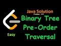 Leetcode 144 Binary Tree Preorder Traversal Easy Java Solution