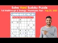 August 25 2025 The Washington Post Hard Sudoku - Full Walkthrough Strategy