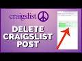 How To Delete Craigslist Post 2023