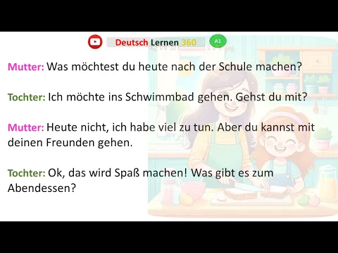 Download MP3 deutsch lernen mit dialogen | A1 level conversation between a mother and her daughter in German