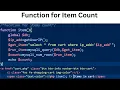 124 Function for count Item using PHP and MYSQL