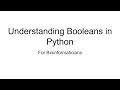 Episode 5 Booleans in Python For Bioinformaticians