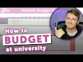 How to BUDGET as a university student Tips tricks and the ultimate budgeting sheet