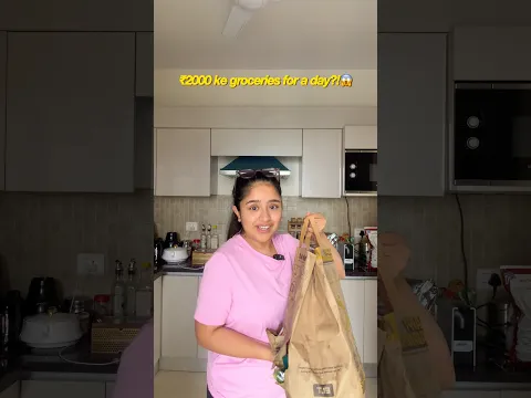 ₹2000 ki HEALTHY GROCERY for a day?!😱😭 everything I ordered #minivlog #groceryhaul