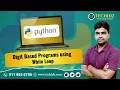 Digit Based Programs using While Loop Python Programming Tutorial TechidZ by Srinivas Garapati