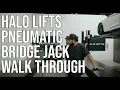 Halo Lifts Optional Pneumatic Bridge Jack for the Halo 4 post car lifts