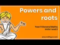 Powers and roots Year 11 General Maths MaffsGuru
