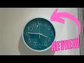 One Minute Review Jomparis 12 Inch Silent Non-Ticking Battery Operated Round Turquoise Wall Clock