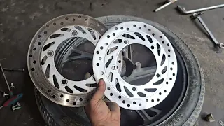 How to install disc plate | honda shine | apache | pulsar | front caliper install 