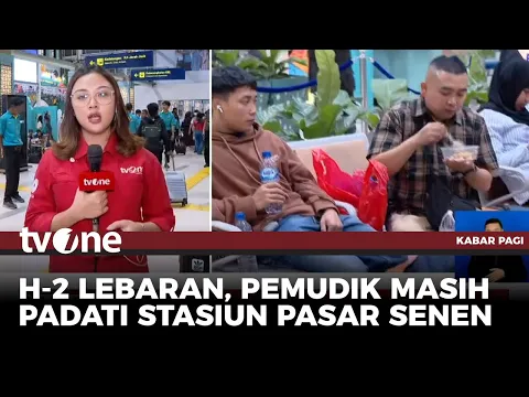H-2 Lebaran, Stasiun Pasar Senen Masih Dipadati Penumpang