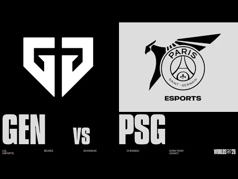 Video Thumbnail: GEN vs PSG | WORLDS 2025 | Swiss