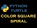 Python Turtle Tutorials 4 Color Square Spiral