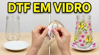Aplicando Adesivo DTF em vidro
