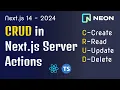 Fullstack CRUD in Next js Server Actions React js Typescript TailwindCSS and PostgresSQL on Neon