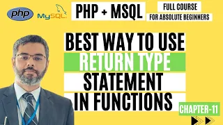 PHP Function Return Types Enhancing Code Clarity and Reliability PHP full course chapter-11