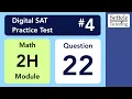 Digital SAT 4 Math Module 2H Question 22 xy-plane