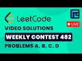 Leetcode Weekly Contest 482 Solutions - A to D by Pradyumn TLE Eliminators