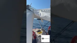 Captains lounge @sailingseamoon #catamaran #sailing #catamaranlife #cruisinglife