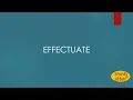 Effectuate Meaning