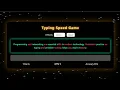 Advanced Typing Speed Game HTML CSS JavaScript Easy Medium Hard Levels Animated Background