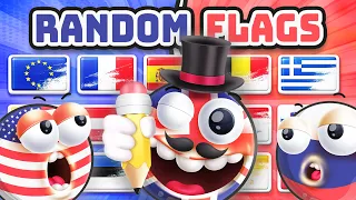 10 Solid Minutes of Random Flags | Countryballs Compilation