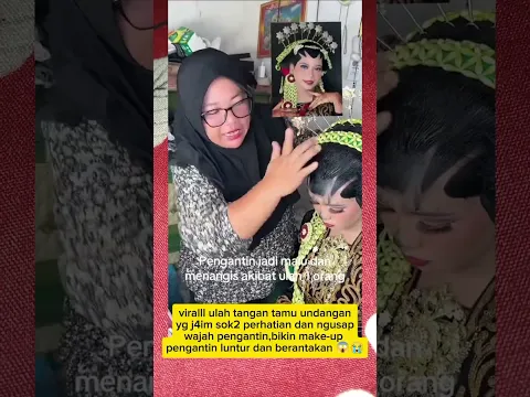 Astaghfirullah n4k4l bnget tangan tamu undangan ngusap wajah pengantin š± #fypviral #trendingshorts