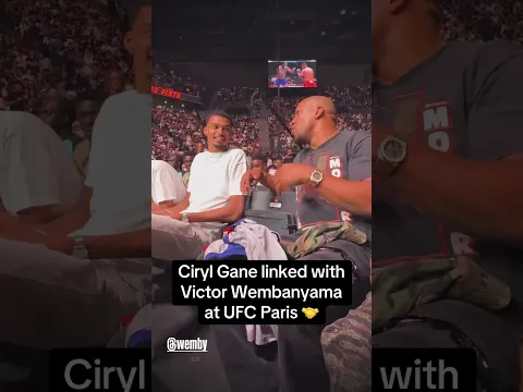 Wemby 🤝 Ciryl Gane #UFCParis (via ciryl_gane/IG)