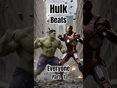 Hulk beats everyone !!!🔥🚀🔥#spiderman #marvel #hulk #ironman #thor #deadpool #captainamerica#shorts