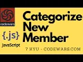 Categorize New Member codewars 7kyu Javascript
