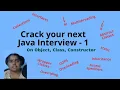 Java Interview Questions on Object Class Constructors
