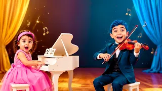 🎵🎹 سيلينا وحسونا يعزفان الموسيقى! | مغامرة موسيقية ممتعة ومليئة بالمرح 🎶✨