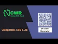 How to create a QR code generator using HTML CSS and JavaScript