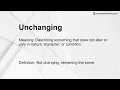 Unchanging Meaning