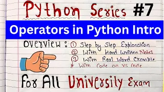 Introduction to Operators in Python Python Basics Explained code hacker