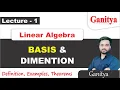 Basis and Dimension of a Vector Space Examples Of Basis Linear Algebra Ganitya
