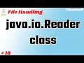 java io Reader class explain java io Reader class use of reader class in java in hindi
